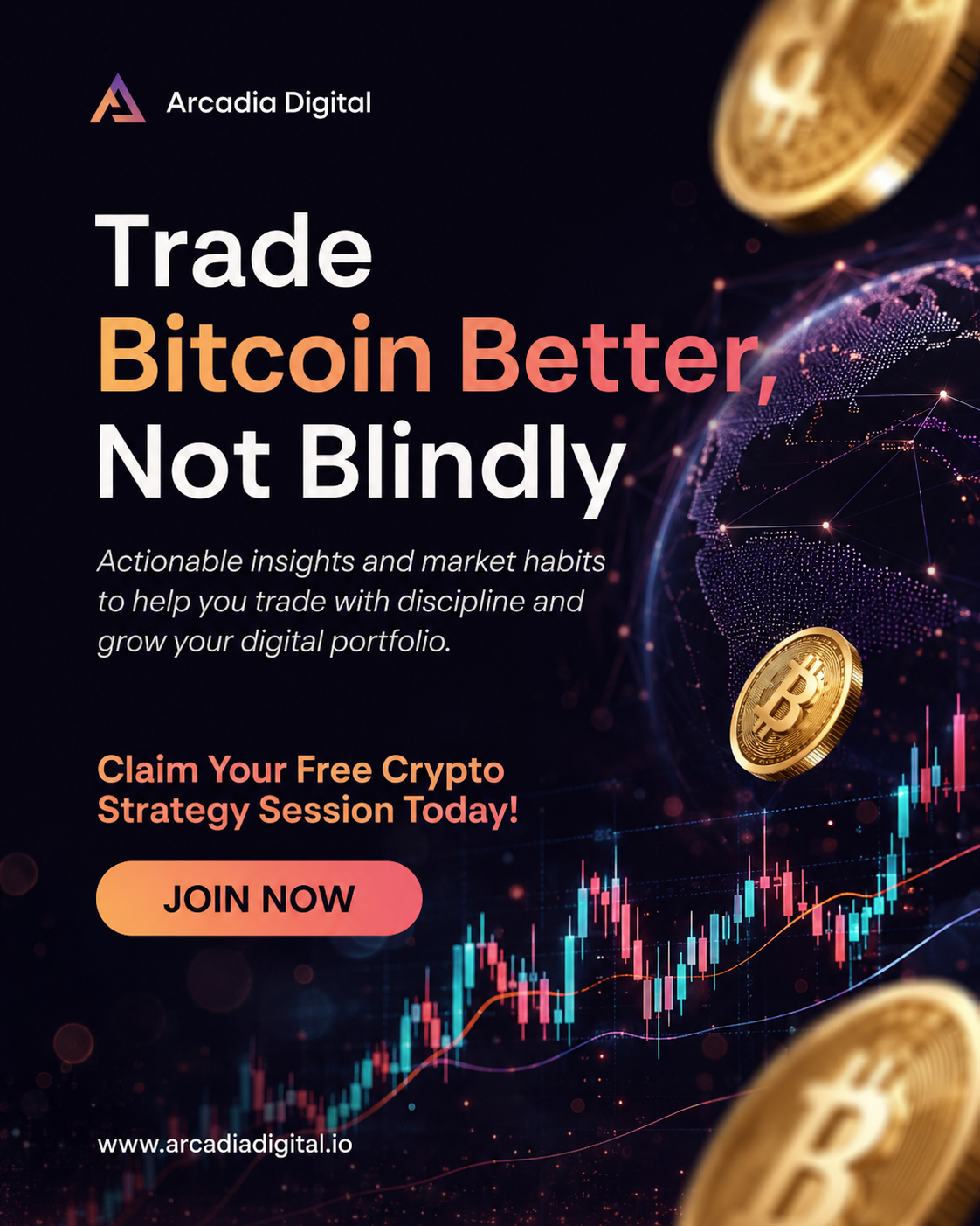 Dark and Green Modern Crypto Trading Instagram Post