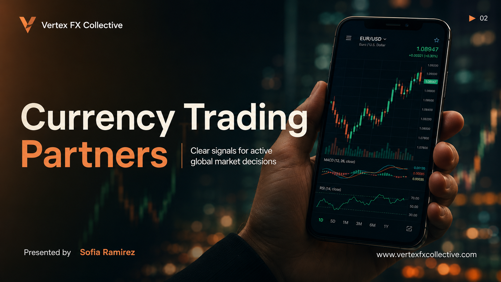 Dark Black and Blue Modern Forex Trading Company Presentation
