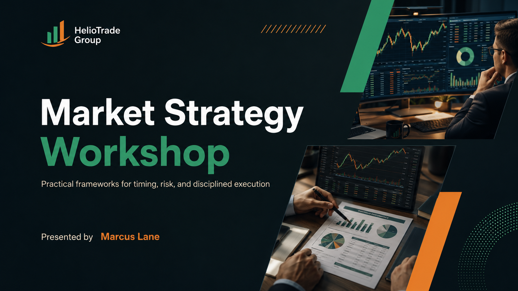 Dark Black, Red and Blue Modern Trading Strategy Presentation