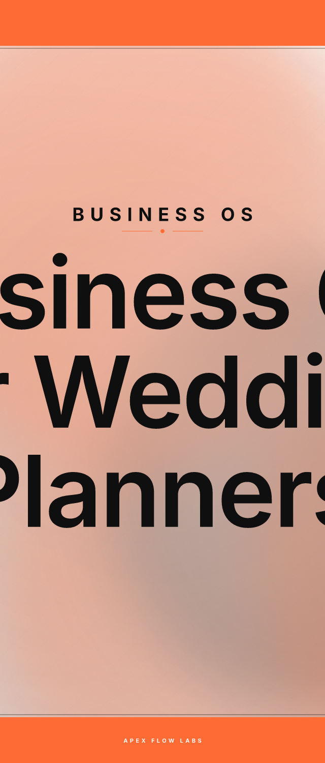 Business OS for Wedding Planners