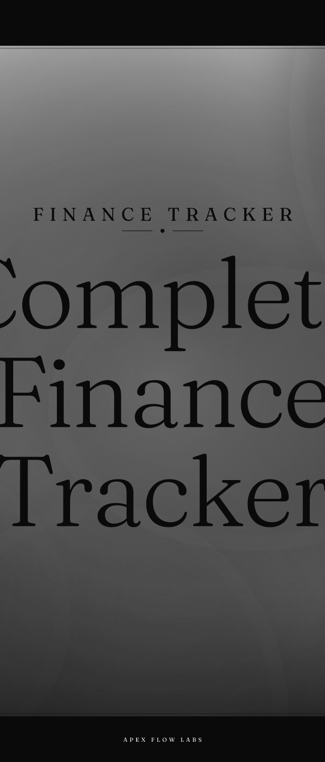 Complete Finance Tracker