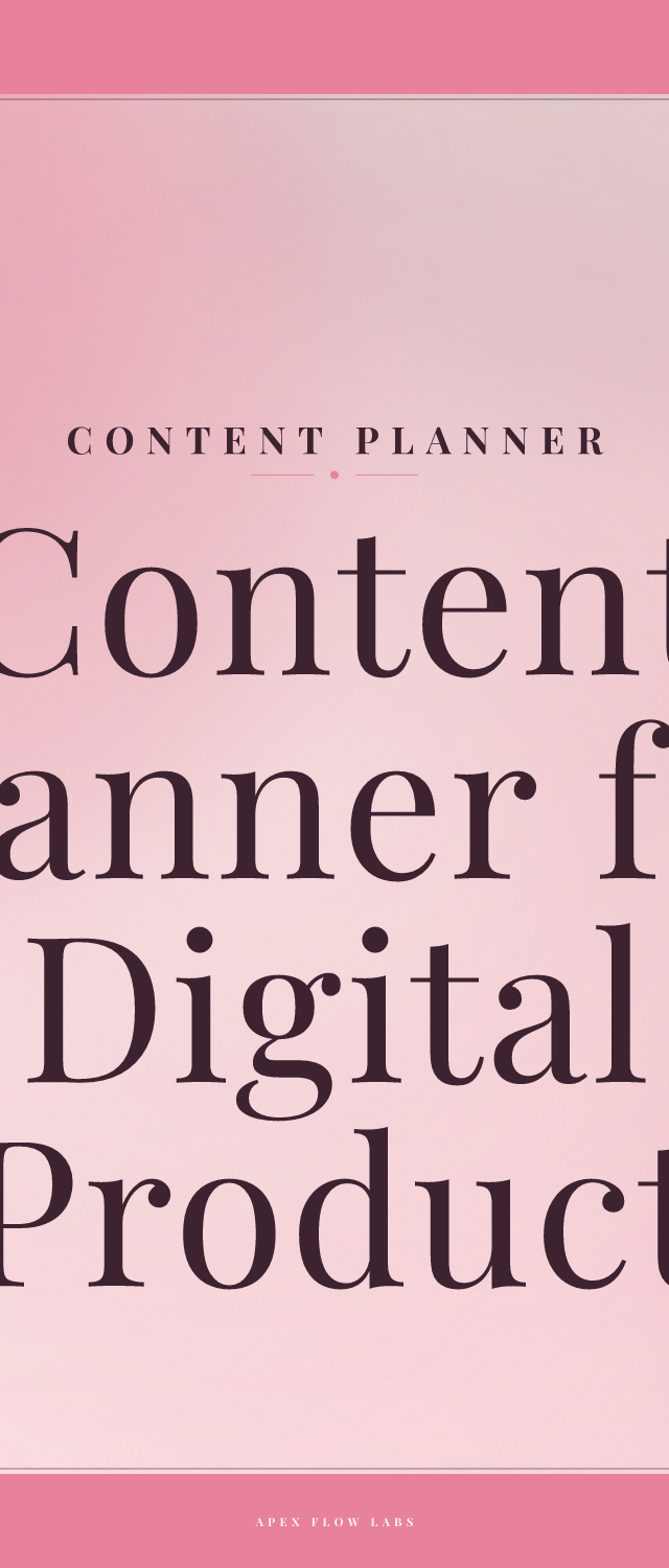 Content Planner for Digital Product Creators