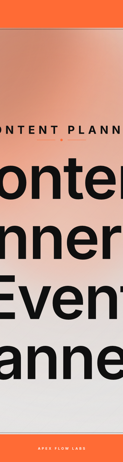 Content Planner for Event Planners