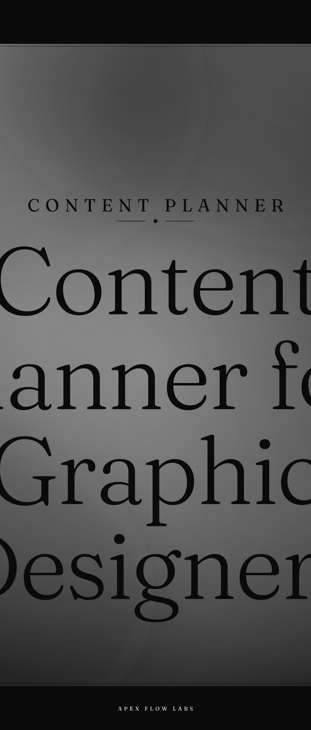 Content Planner for Graphic Designers