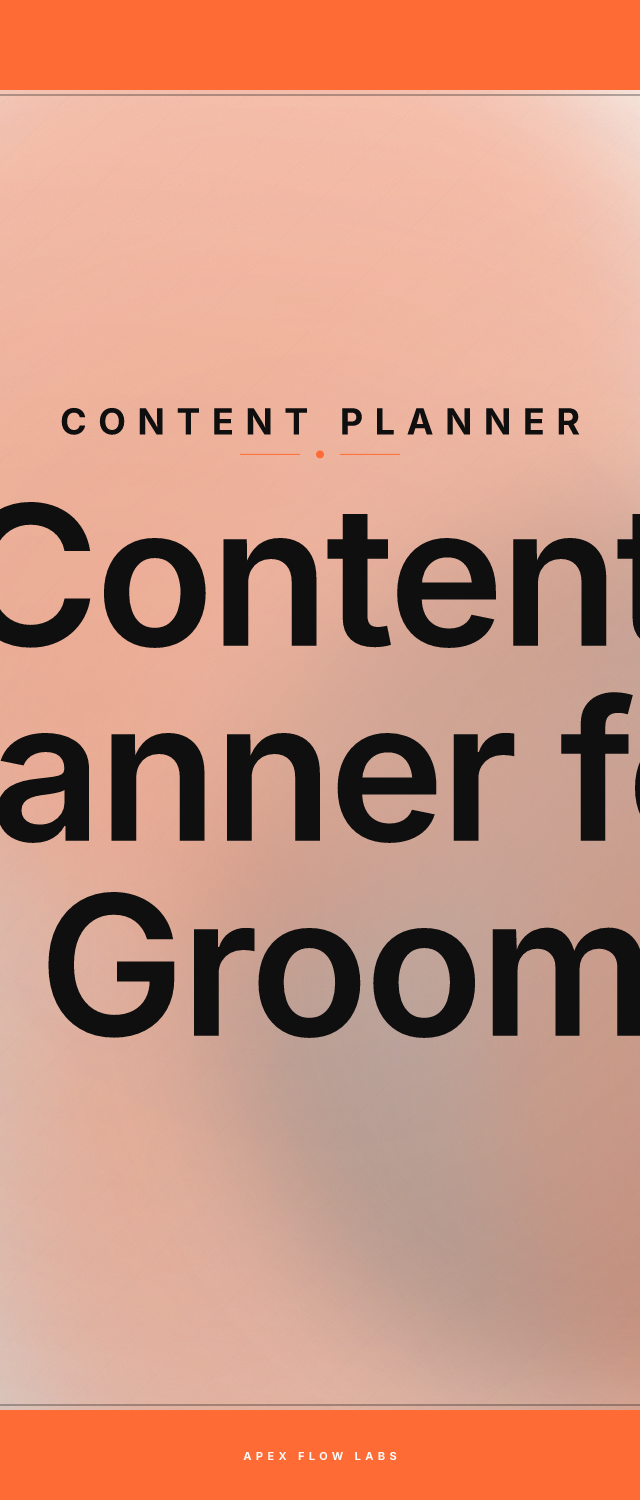 Content Planner for Pet Groomers