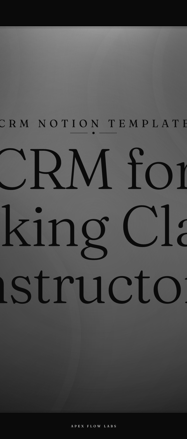 CRM for Baking Class Instructors