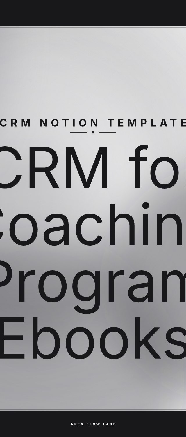 CRM for Coaching Program Ebooks