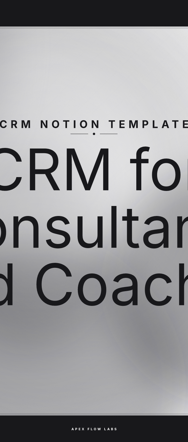 CRM for Consultants and Coaches