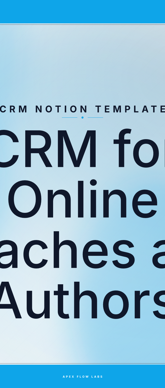 CRM for Online Coaches and Authors