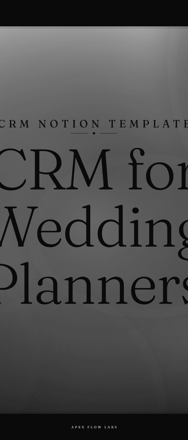 CRM for Wedding Planners