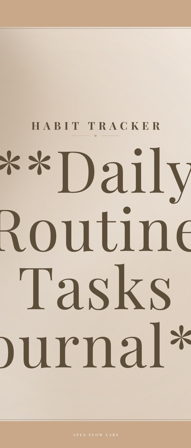 **Daily Routine Tasks Journal**