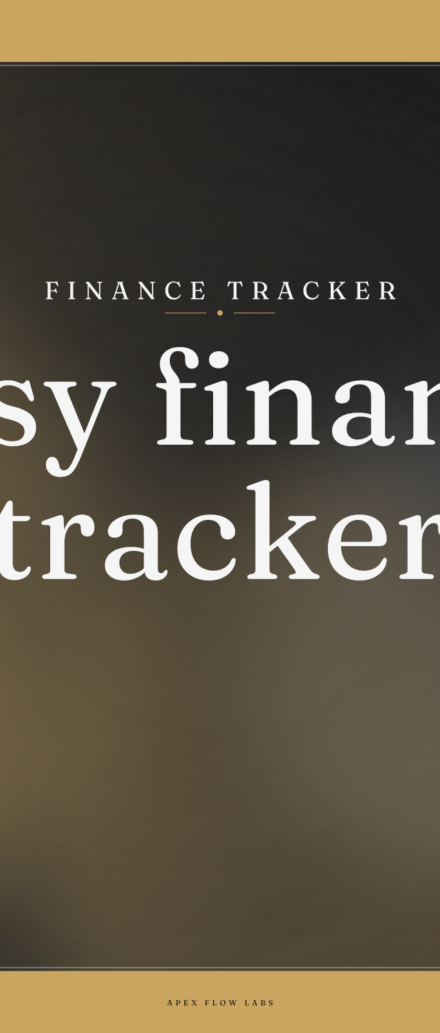 Easy finance tracker
