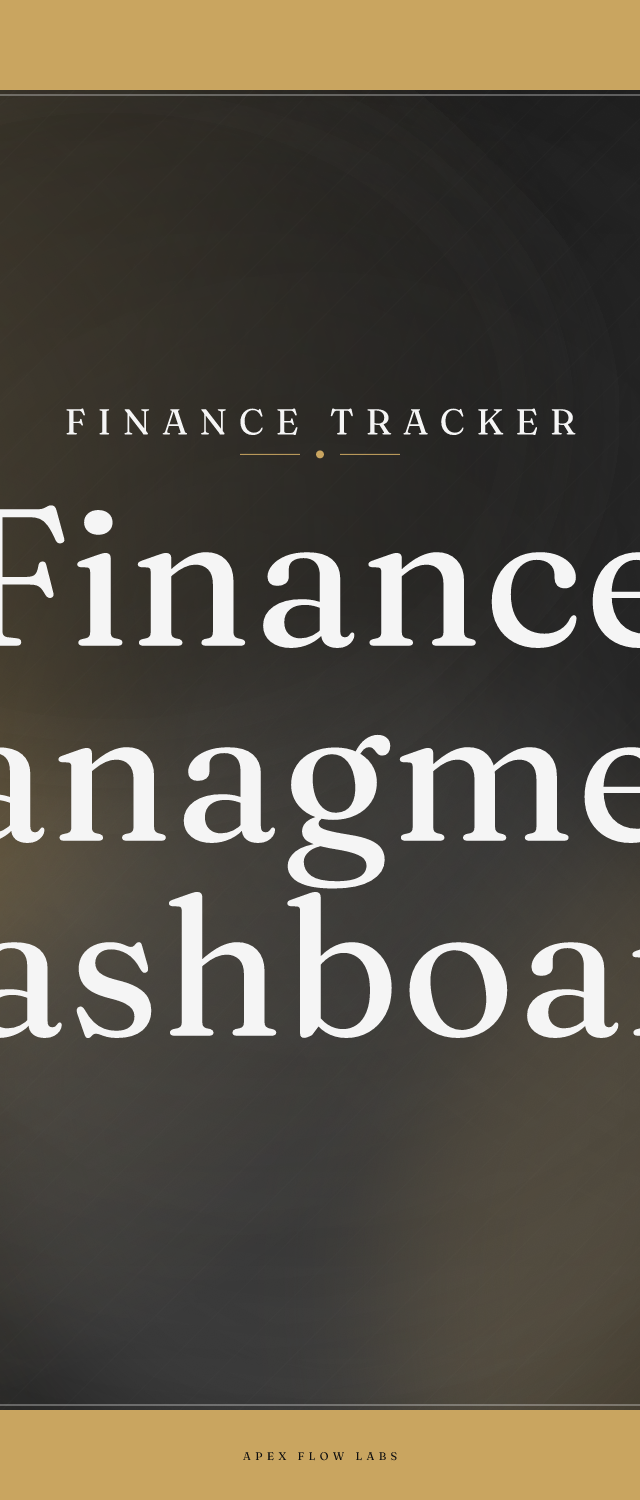 Finance Managment Dashboard