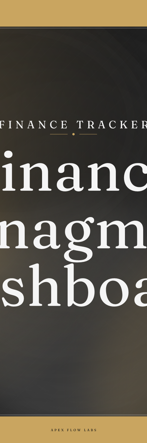 Finance Managment Dashboard