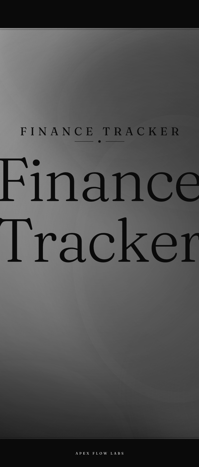 Finance **Tracker**
