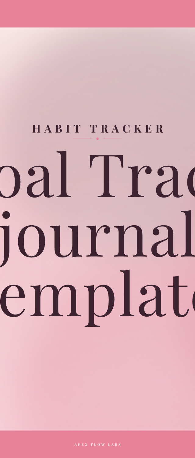 Goal Track  journal template