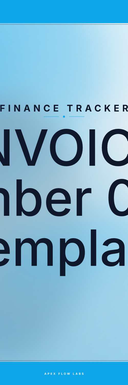 INVOICE Number 001 - Template