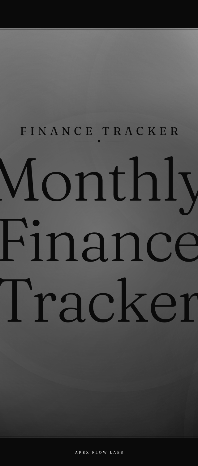Monthly Finance Tracker