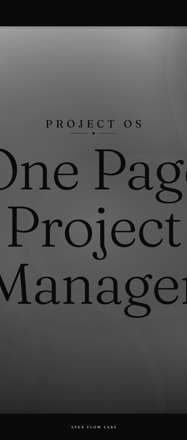 One Page Project Manager