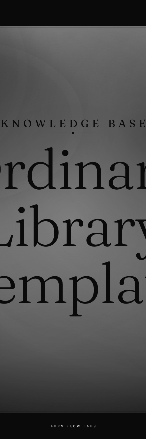 Ordinary Library Template