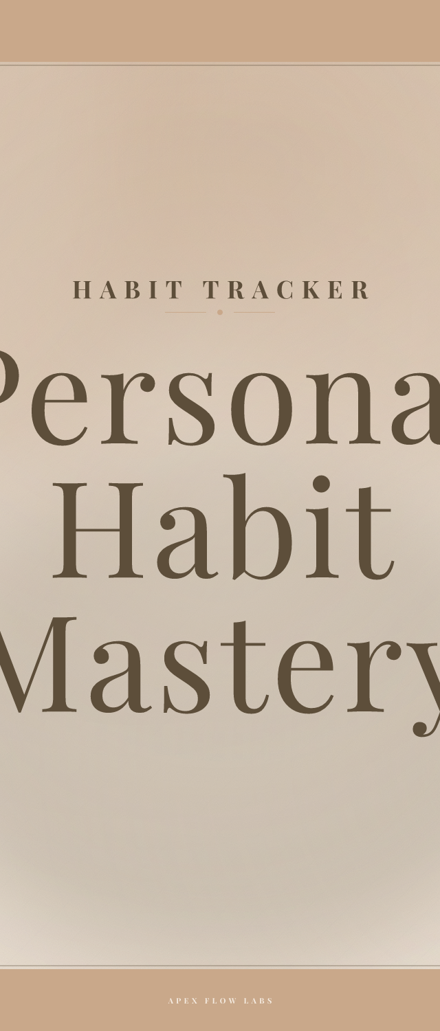 Personal Habit Mastery