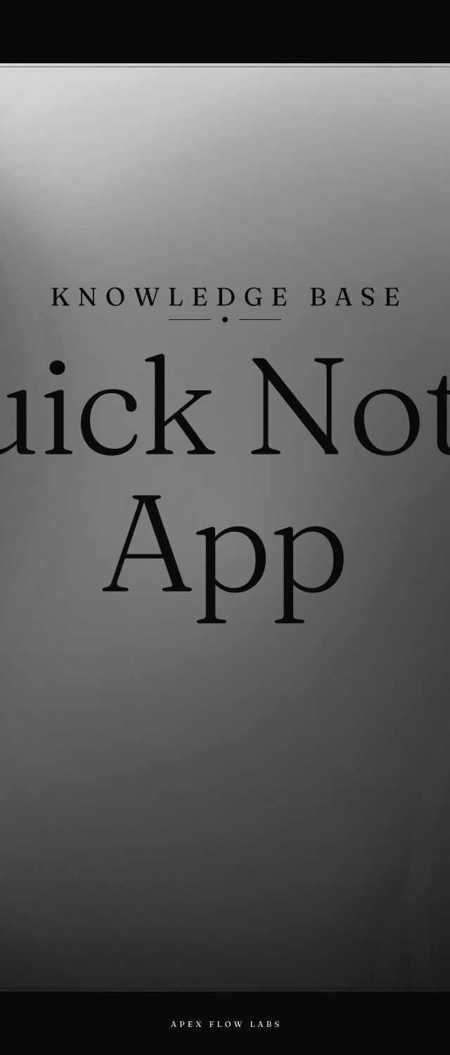 Quick Notes App