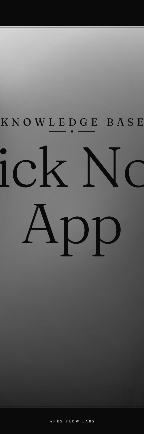 Quick Notes App