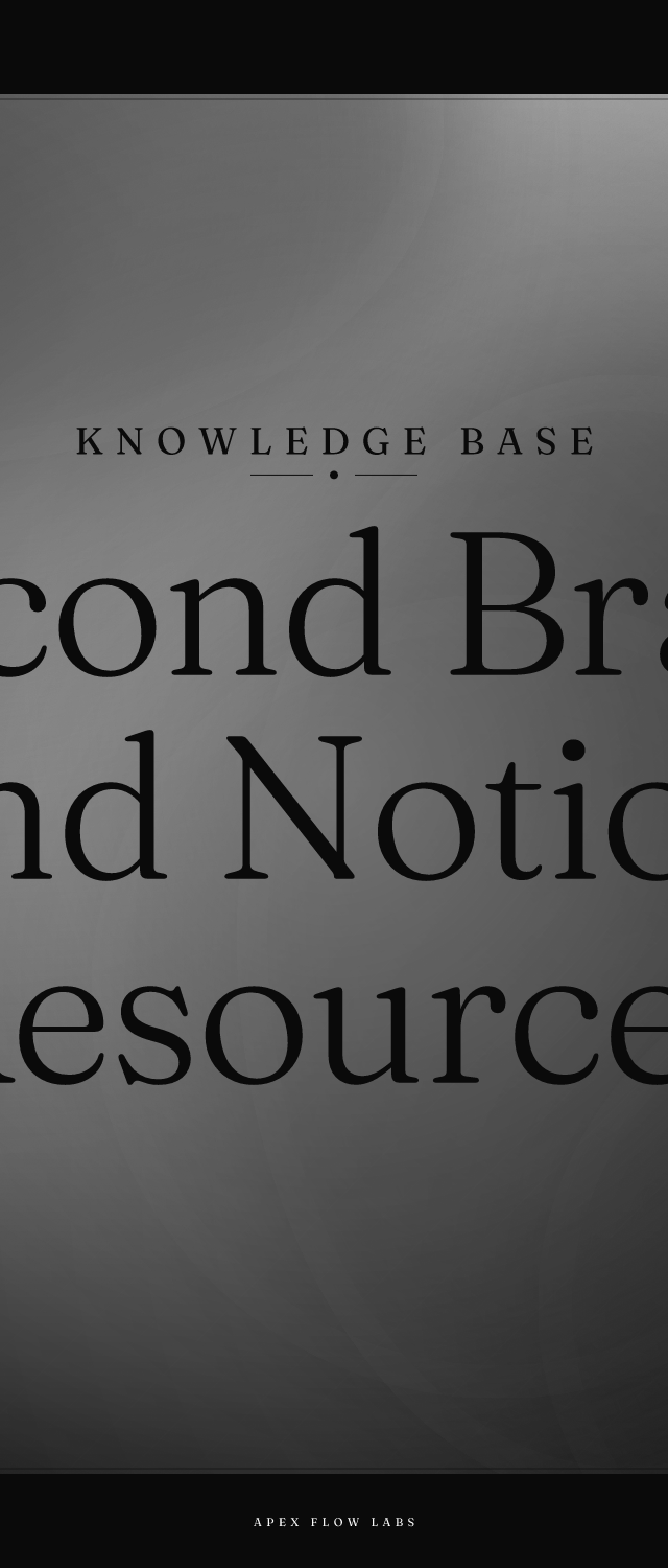 Second Brain and Notion Resources