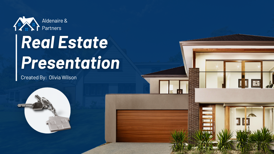 Blue modern Professional Simple Real Estate Presentation — A set of Canva templates for real estate professionals needing a clean, blue-toned presentation. Designed for agents and