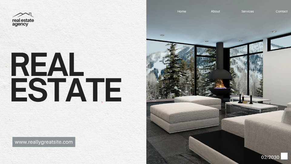 Grey and White Modern Minimalist Real Estate Agency Presentation — A set of Canva templates for real estate professionals seeking a clean, modern presentation style. Features grey and whi