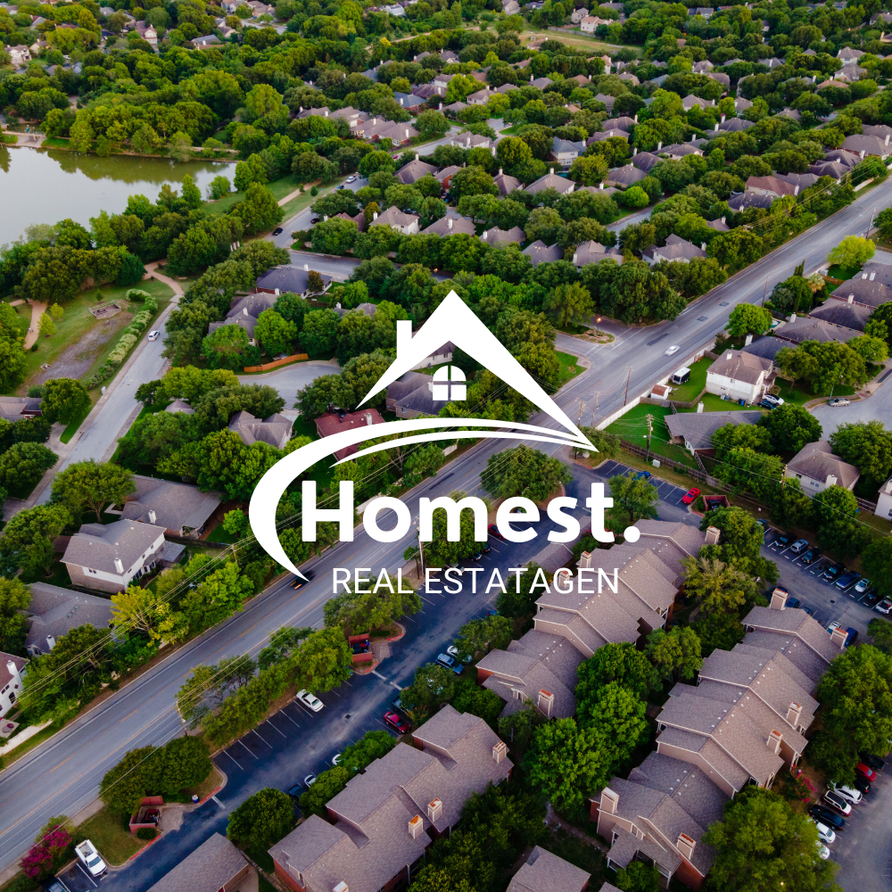 Copy of Blue and Black Modern Real Estate Logo Template — A Canva template pack for real estate professionals, featuring a modern blue and black logo design. Ideal for agents or