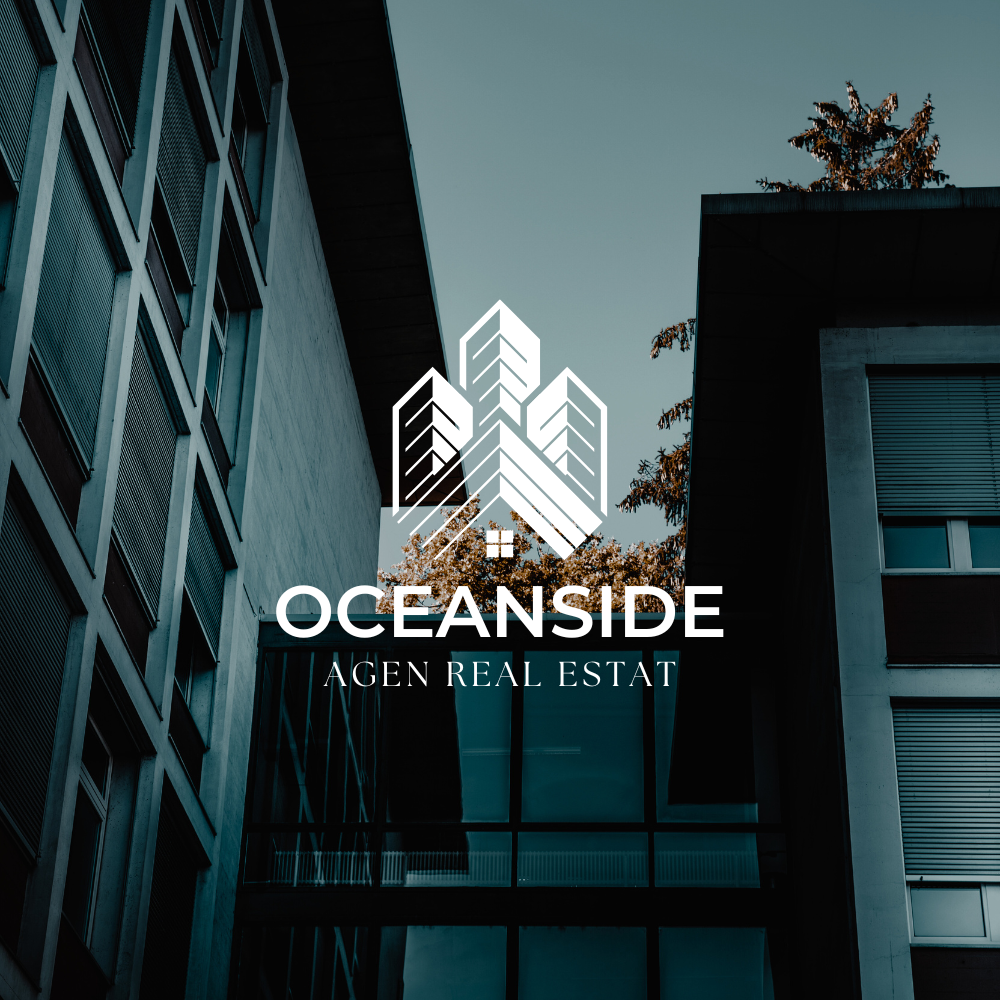 Orange and White Modern Real Estate Logo — A set of Canva templates for creating a modern real estate logo in orange and white. Designed for agents and brokers see