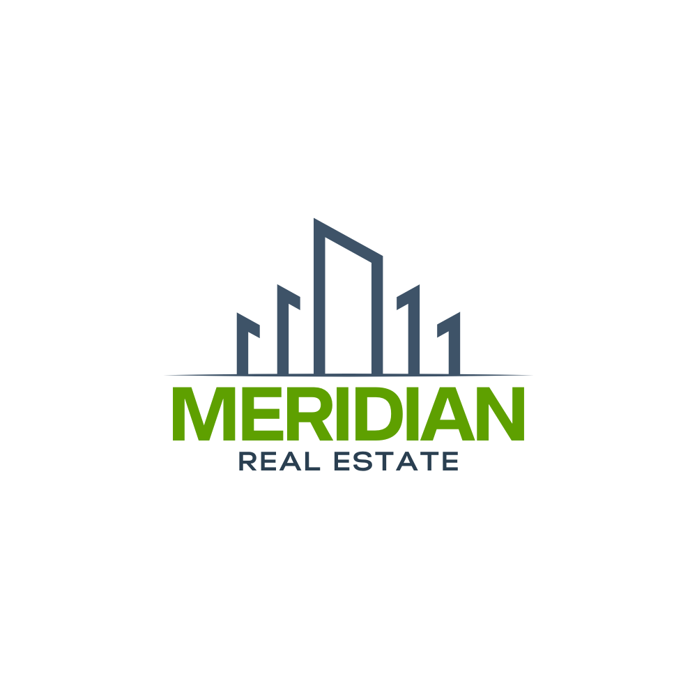 Green and Blue Modern Real Estate Logo — A set of Canva templates for creating a modern real estate logo in green and blue tones, designed for agents or agencies
