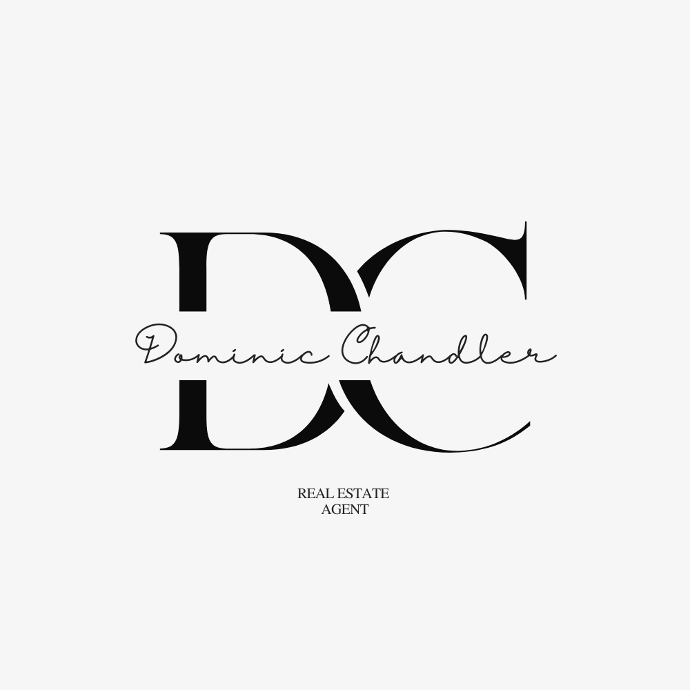 Black Minimalist Real Estate Agent DC Initials Logo — A set of Canva templates for creating a black minimalist logo featuring DC initials, designed for real estate agents see