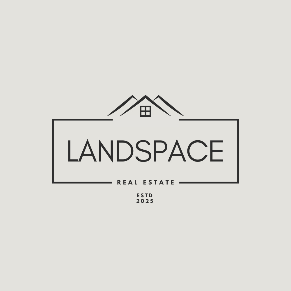 Gray and Brown Minimalist Real Estate Logo — A set of Canva templates for creating minimalist real estate logos in gray and brown tones, designed for agents or broke