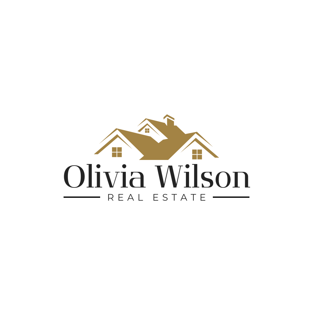 Gold Black Personal Real Estate Logo — A Canva template pack for creating a personal real estate logo with a gold and black color scheme. Designed for real est