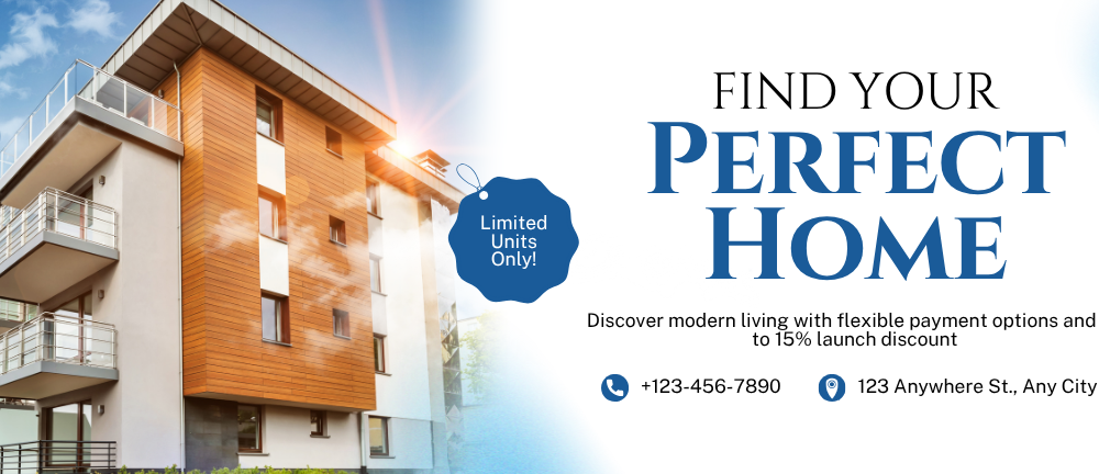 Copy of Blue and White Modern Real Estate Billboard — A Canva template pack for real estate professionals to create modern blue and white billboards. Includes customizable de