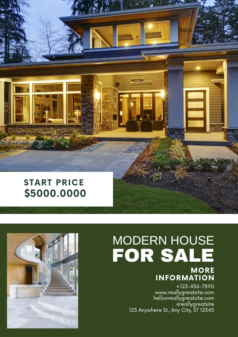 Real Estate (Poster) — A set of Canva poster templates tailored for real estate professionals, designed to showcase property listings and open