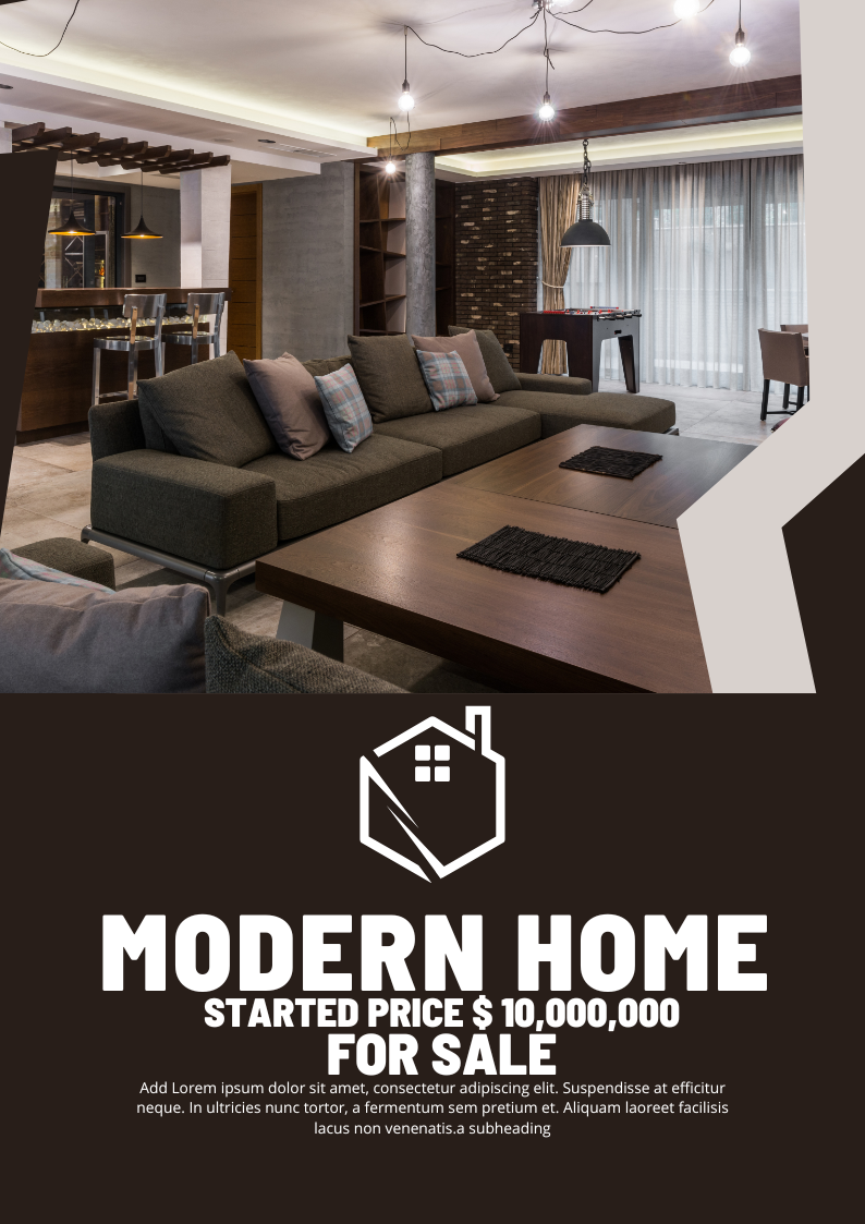 Real Estate Poster — A set of Canva templates for creating real estate posters, designed for agents and brokers to showcase property listings