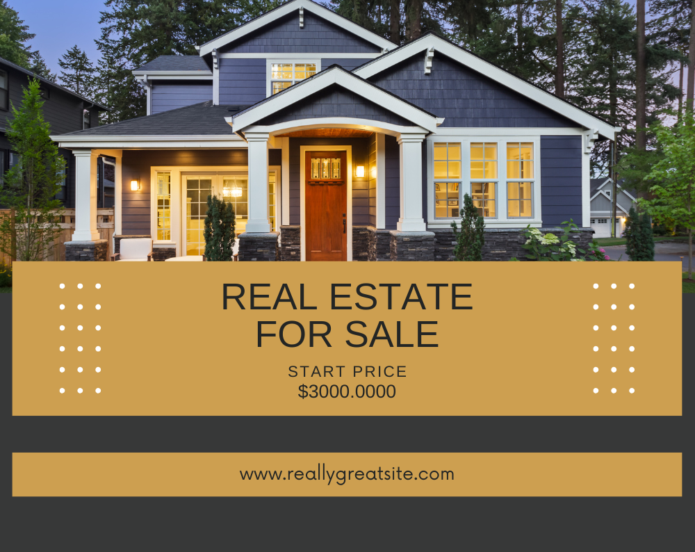 real estate (Poster (Landscape)) — A landscape poster template pack for real estate professionals, designed for property listings and open house promotions
