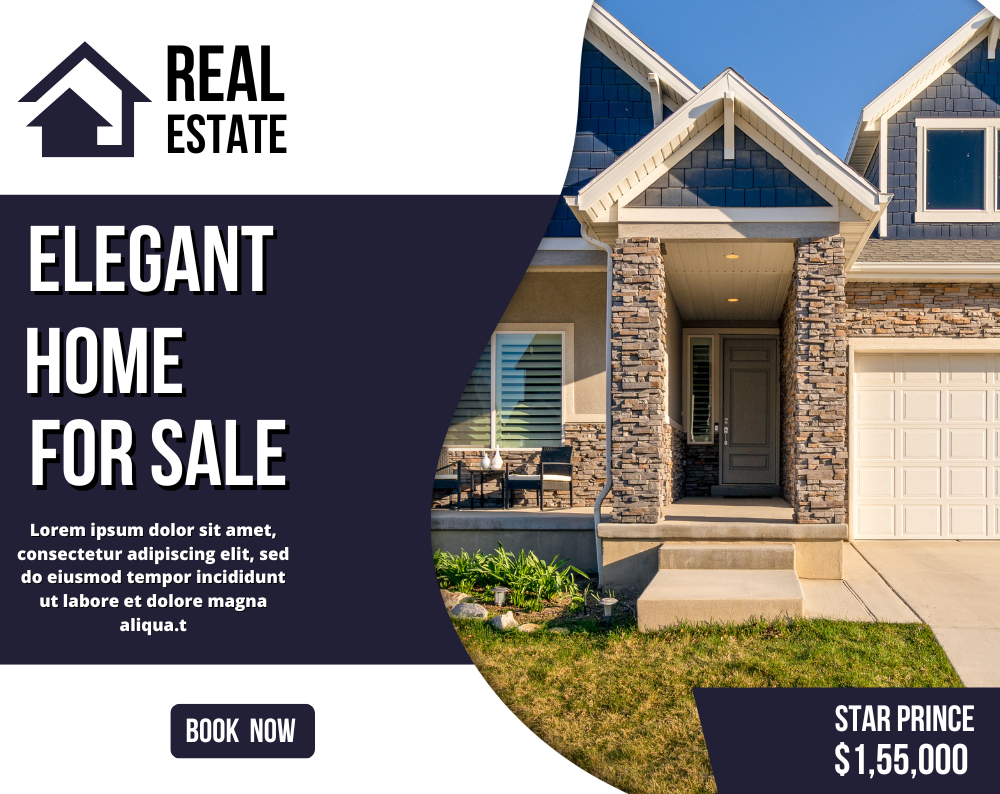 real estate (Poster (Landscape)) — A Canva template pack for real estate professionals, featuring landscape poster designs to showcase property listings an