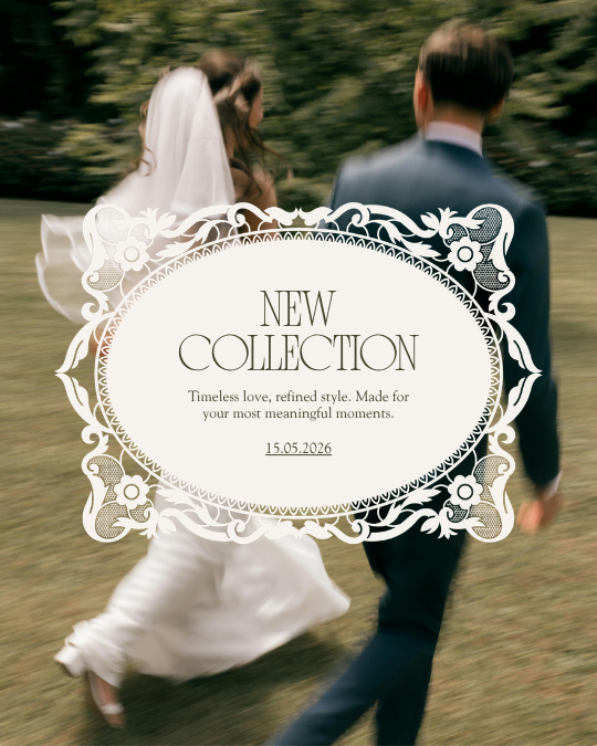 White Neutral Traditional Wedding Instagram Post — A set of Canva templates for creating white, neutral-toned Instagram posts with a traditional wedding aesthetic, designe