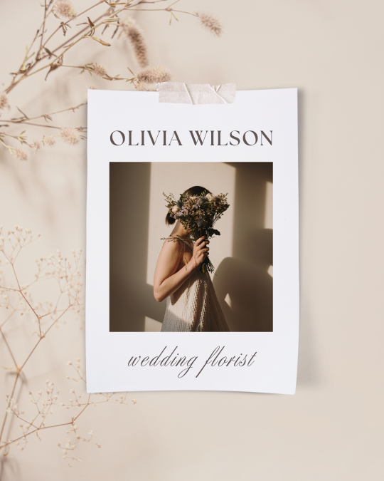 White Modern Wedding Florist Instagram Post — A set of Canva templates for wedding florists to create clean, modern Instagram posts. Designed for florists seeking a m