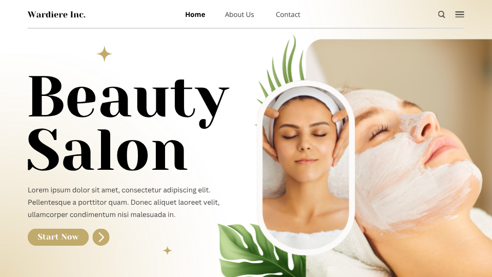 Cream Brown Aesthetic Beauty Salon Presentation — A Canva template pack for beauty salon professionals, featuring cream and brown aesthetic slides for presentations. Idea