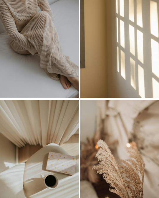 Neutral Minimalist Cozy Lifestyle Neutral Warm Light Interior Instagram Post — A set of Canva templates for Instagram posts, designed for creators and small businesses seeking a neutral, warm, and mi
