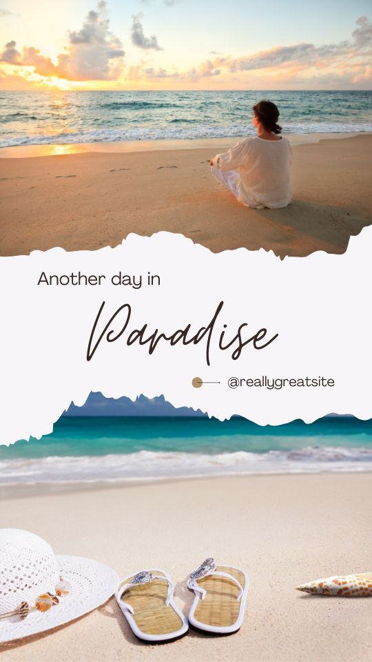 White Beige Modern Travel Destination Instagram Story — A set of Canva templates for Instagram Stories, featuring a white and beige modern travel aesthetic. Designed for travel