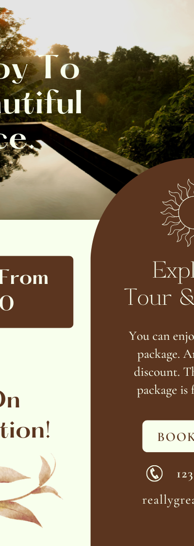 Brown Enjoy To Beautiful Place Poster