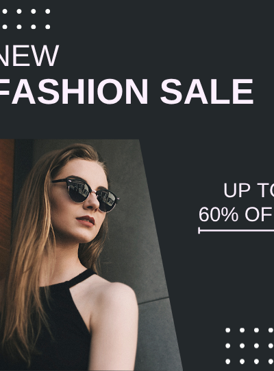Black white Modern New Fashion Sale (Instagram Post)