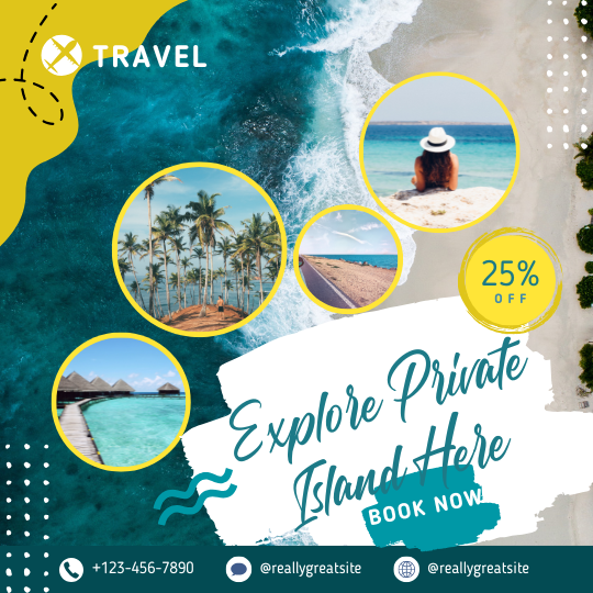 Yellow and White Photo Travel Promo Instagram Post — A Canva template pack for creating Instagram posts promoting travel photos. Designed for travel bloggers or agencies nee