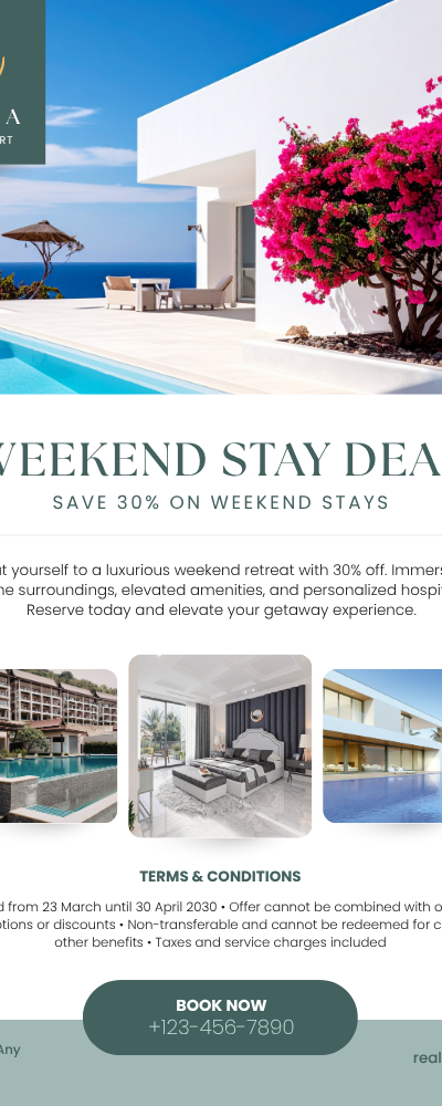 Turquoise Modern Resort Promo Flyer